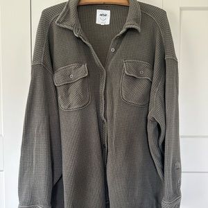 Aerie Waffle Button Up
